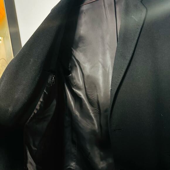 Vintage Sterling Lindner Black Oversized Three Button Cashmere Mink Coat Size XL - Picture 10 of 13